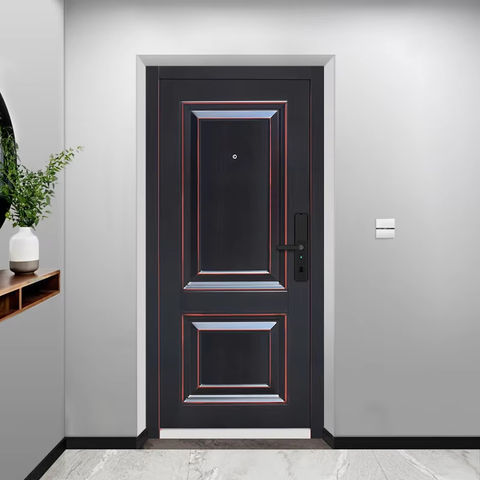 Puertas de metal recubierta con madera