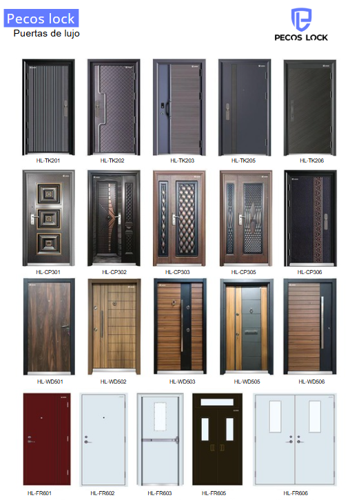 Puertas de metal recubierta con madera
