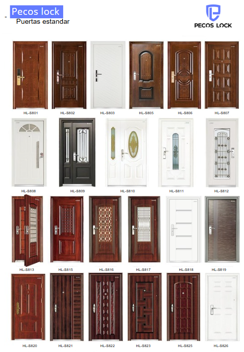 Puertas de metal recubierta con madera