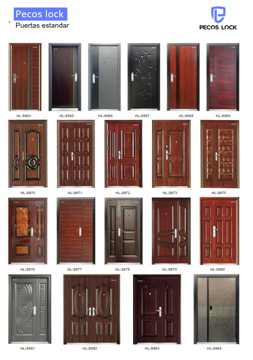Puertas de metal recubierta con madera
