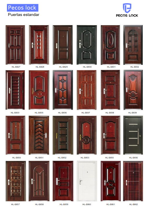 Puertas de metal recubierta con madera